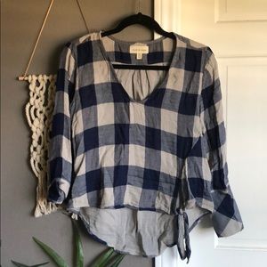 Cloth & stone flannel top
